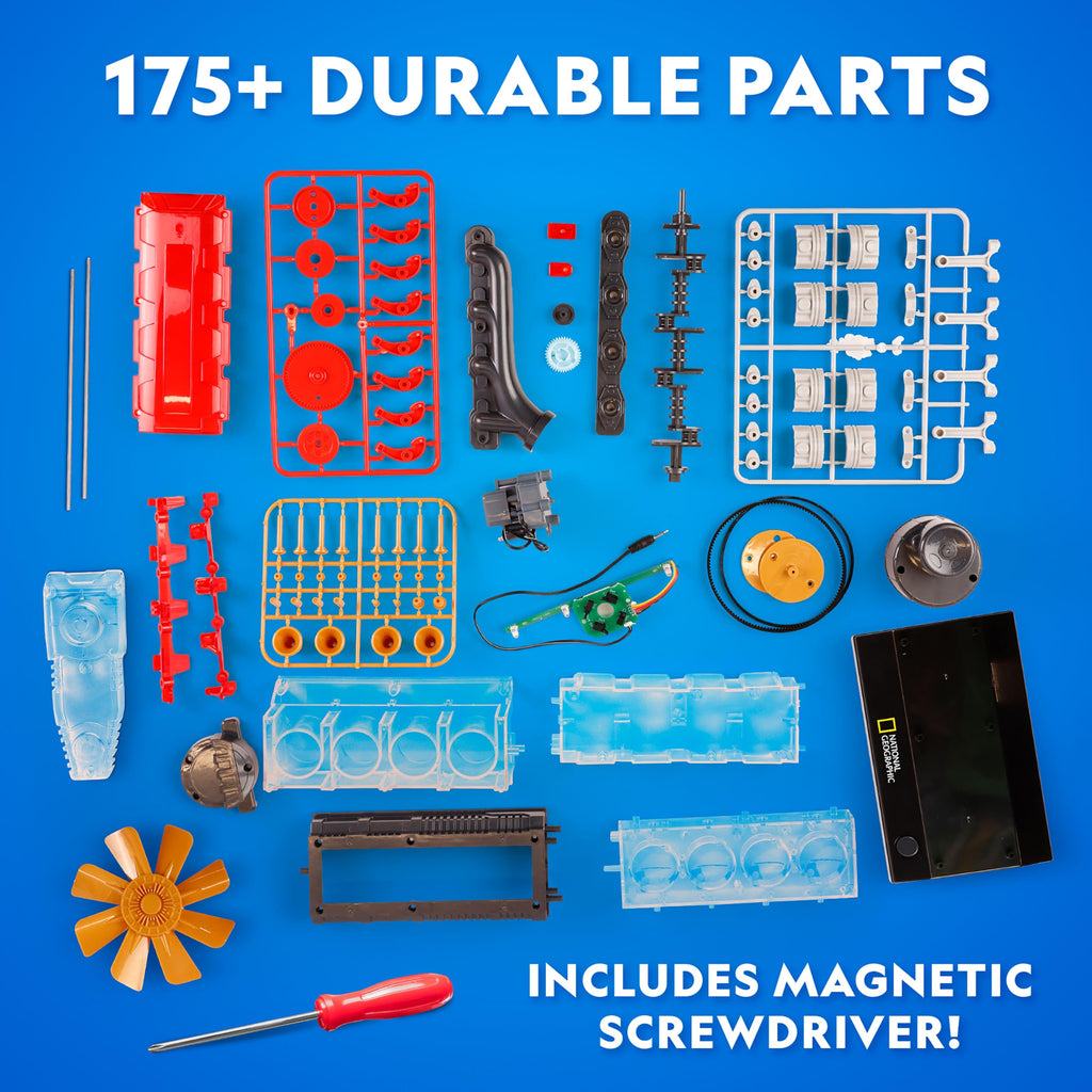 National Geographic 4-Cylinder Engine Model Building Kit