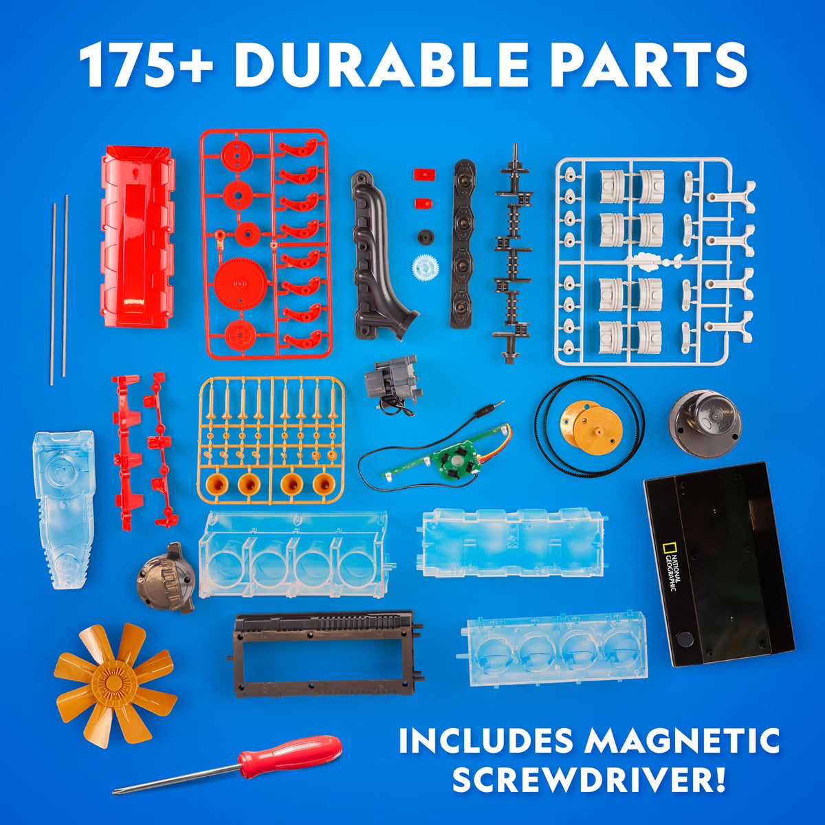 National Geographic 4-Cylinder Engine Model Building Kit