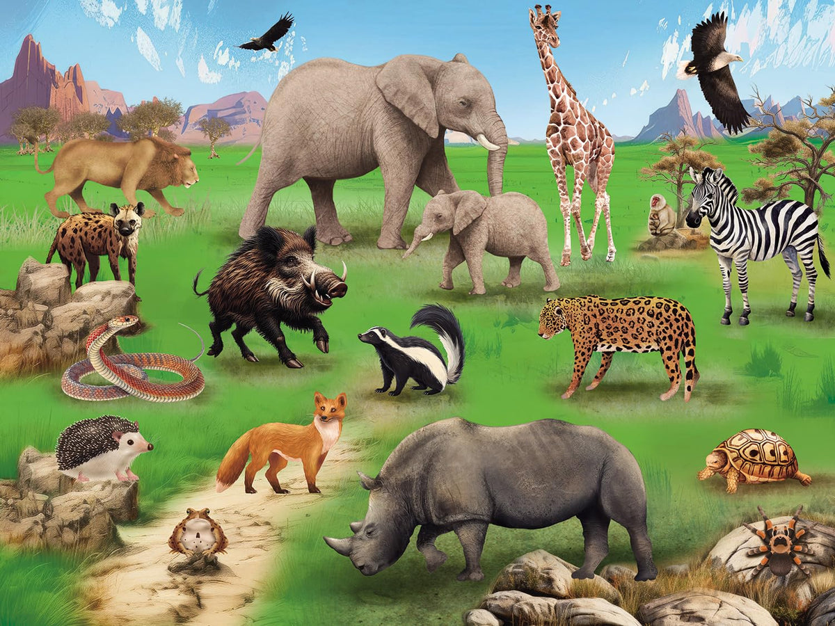 RANSUNN 100-Piece Jigsaw Puzzle for Kids & Family Play