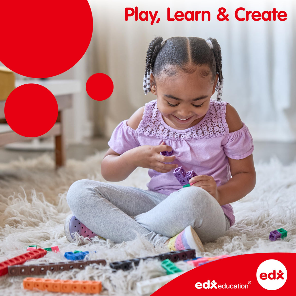edxeducation 40-Piece Transparent Number Set for Math Learning