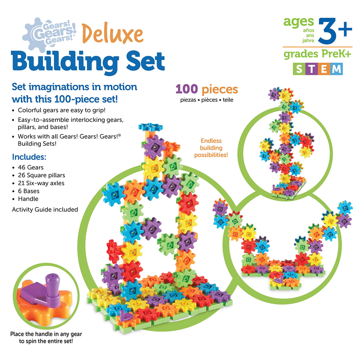 Learning Resources Gears Building Set for STEM Construction