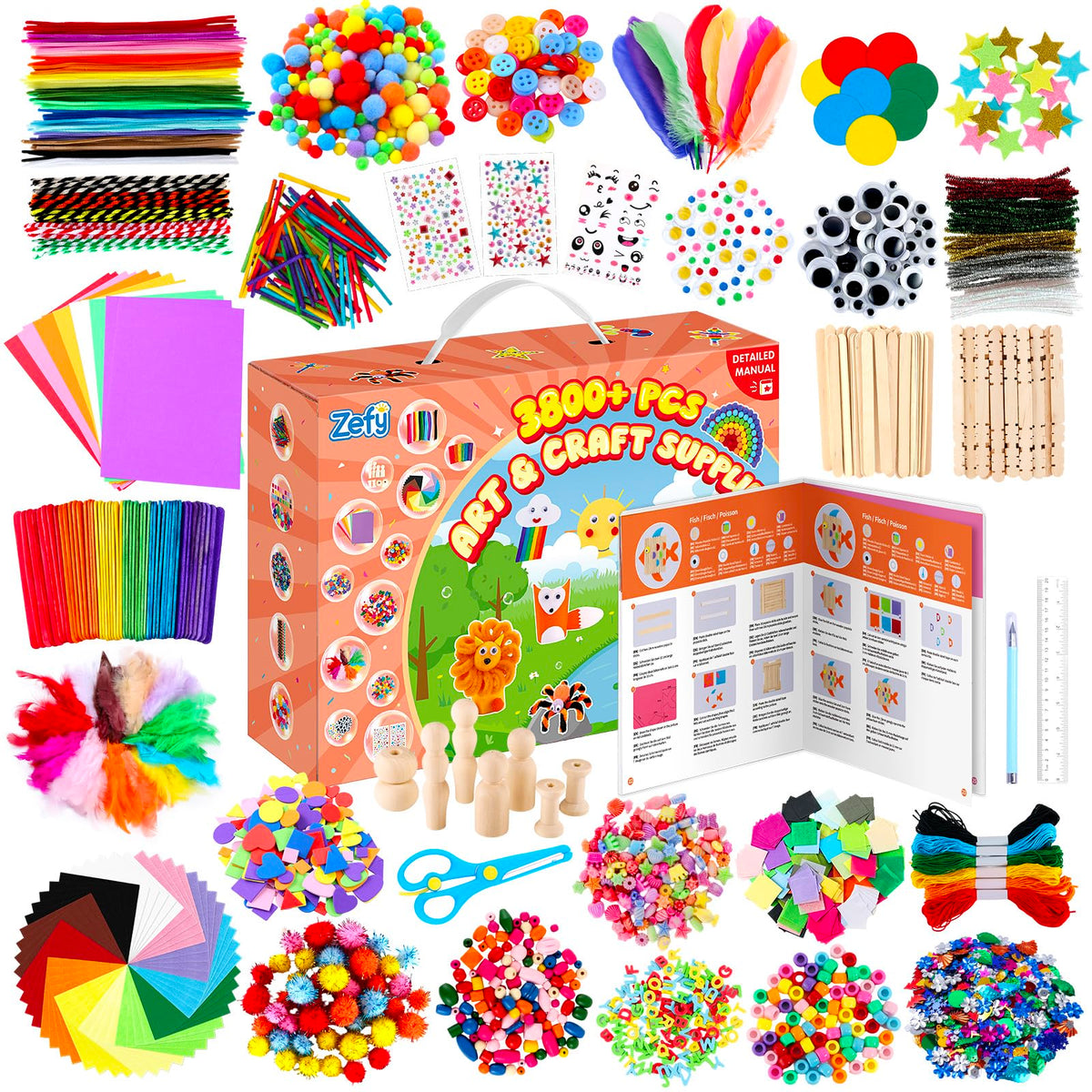 All-in-One Arts & Crafts Supply Kit for Kids Ages 4–12
