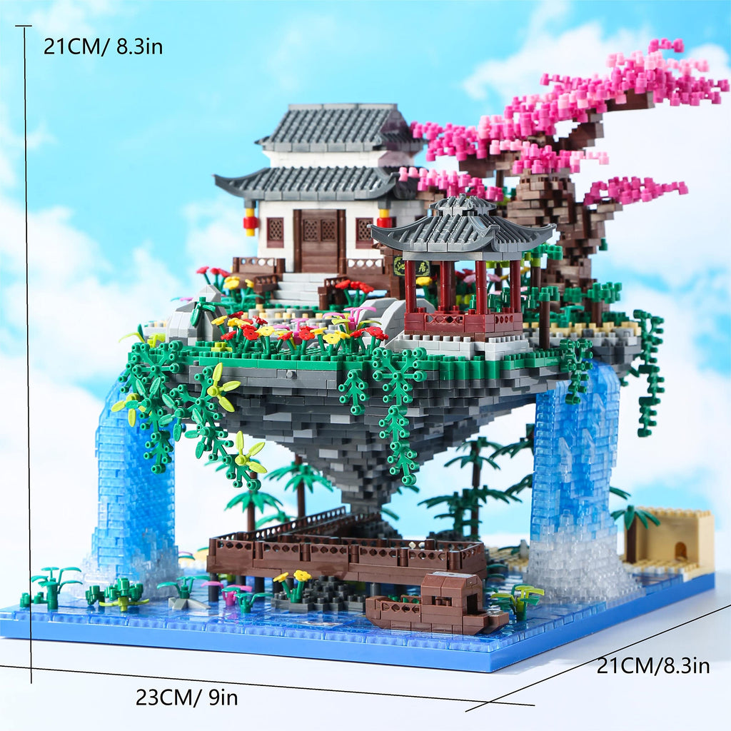 3320-Piece Cherry Blossom Tree House Building Set with Lights