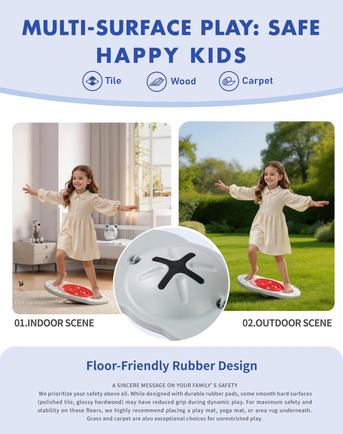 2-in-1 Kids Maze Balance Board with Carry Bag