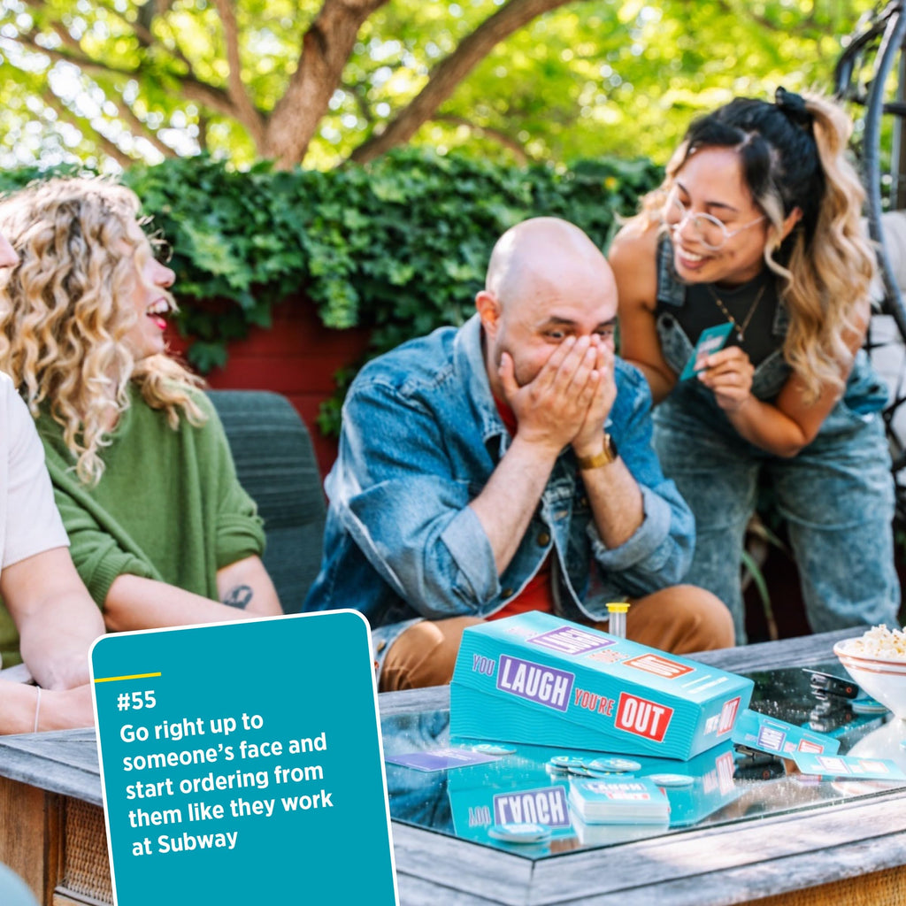 You Laugh You're Out Charades Party Game for Ages 14+