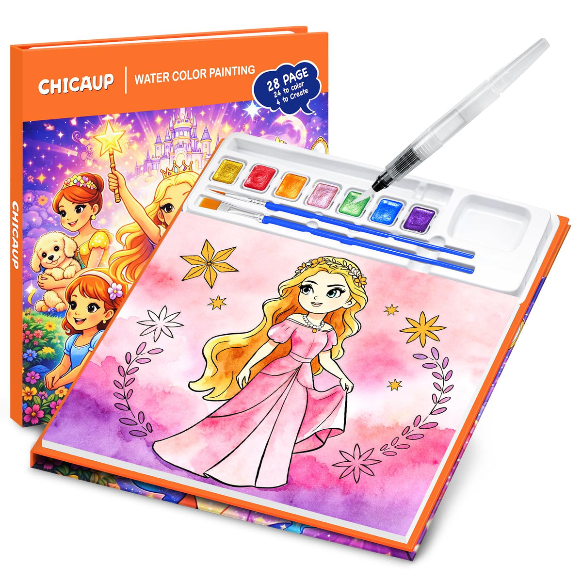 Mess-Free Paint-with-Water Mask Coloring Kit for Kids