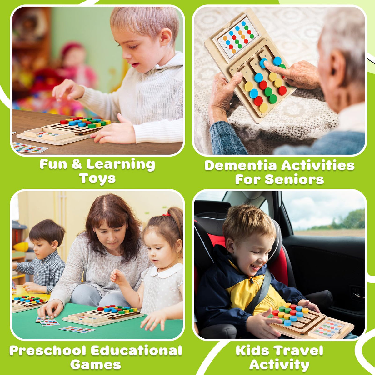 Color Matching Montessori Brain Teaser Puzzle for Ages 3–7