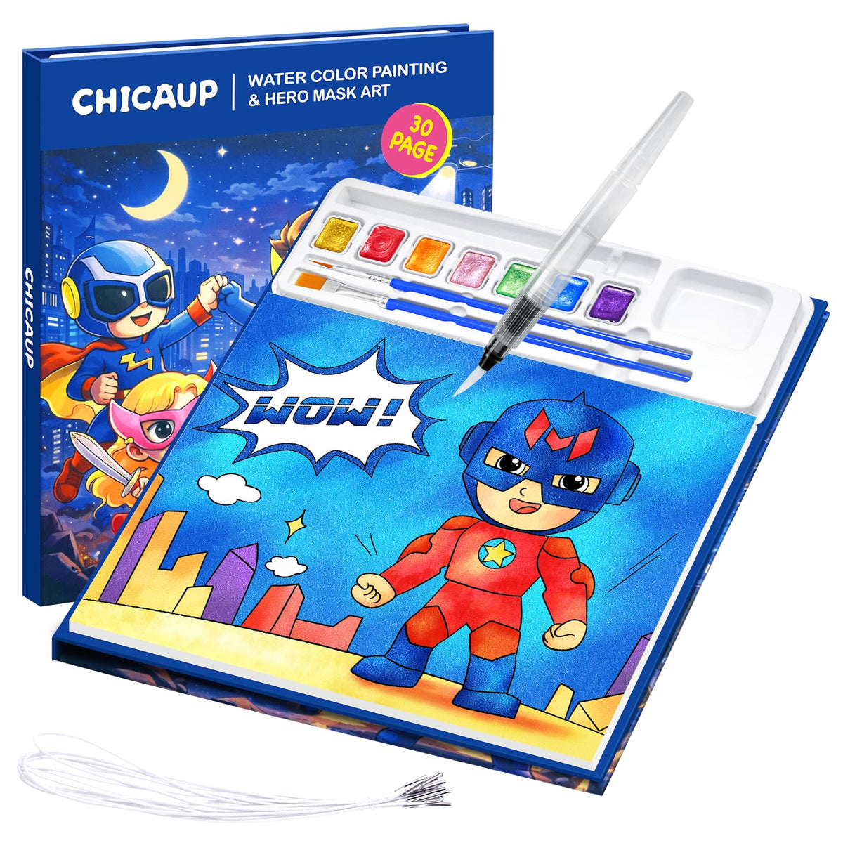 Mess-Free Paint-with-Water Mask Coloring Kit for Kids