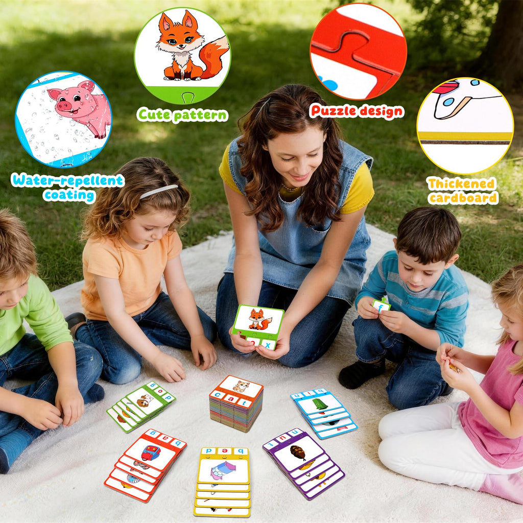 Edumix 25-Piece CVC Word & Phonics Puzzle Set for Kids