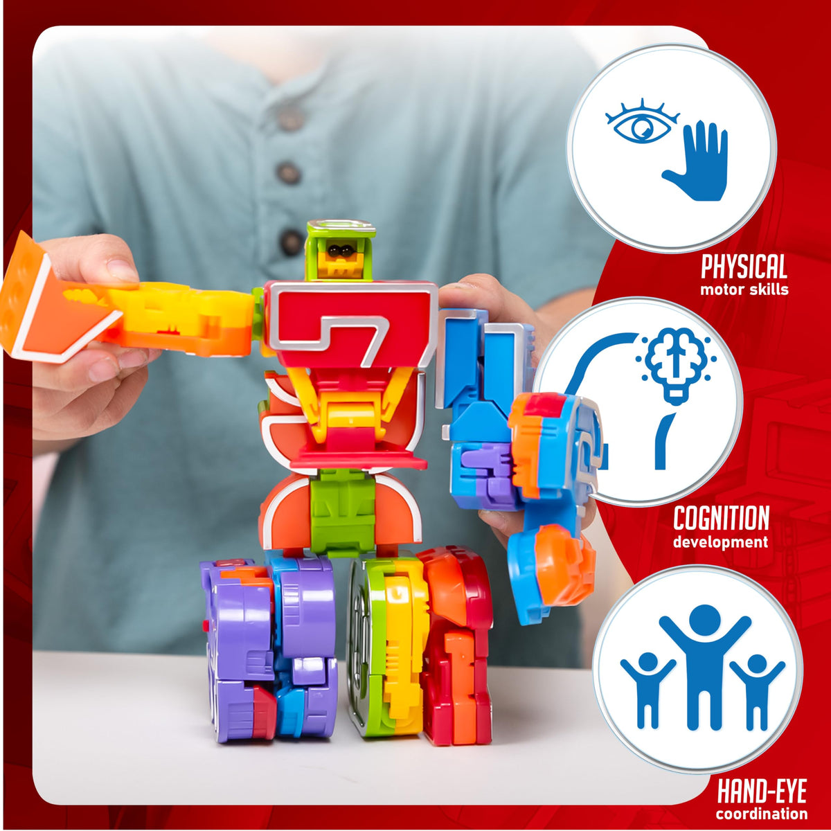 JOYIN 10-Piece Number Robots Learning Set for Kids Ages 3–6
