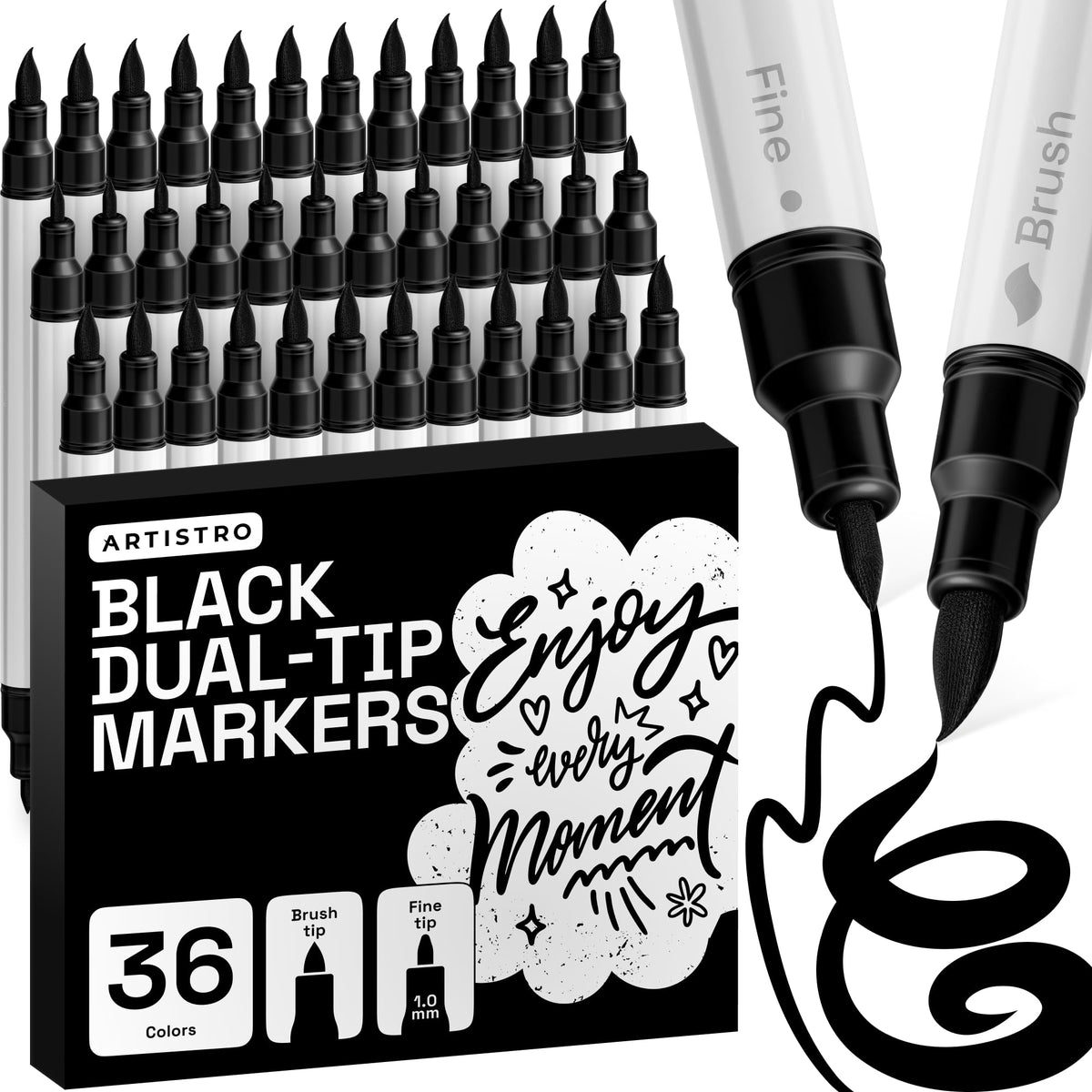 ARTISTRO Dual-Tip Acrylic Paint Markers for Drawing