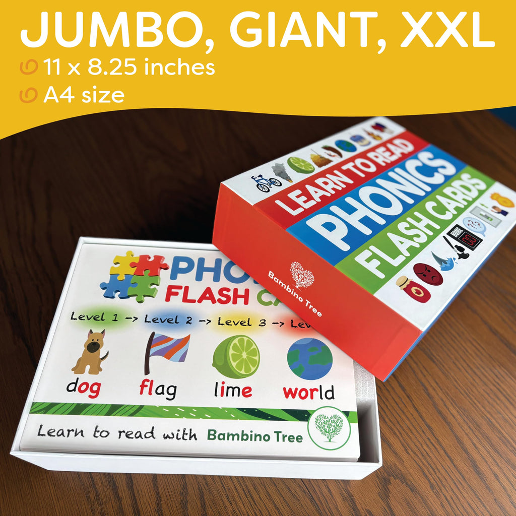 The Bambino Tree Phonics Flash Cards – 20-Stage Reading Set