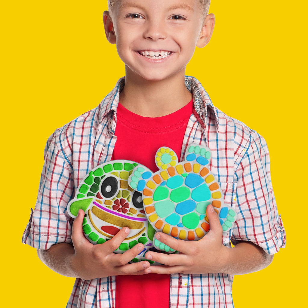 5-Piece Paint Your Own Garden Stepping Stones Kit for Kids