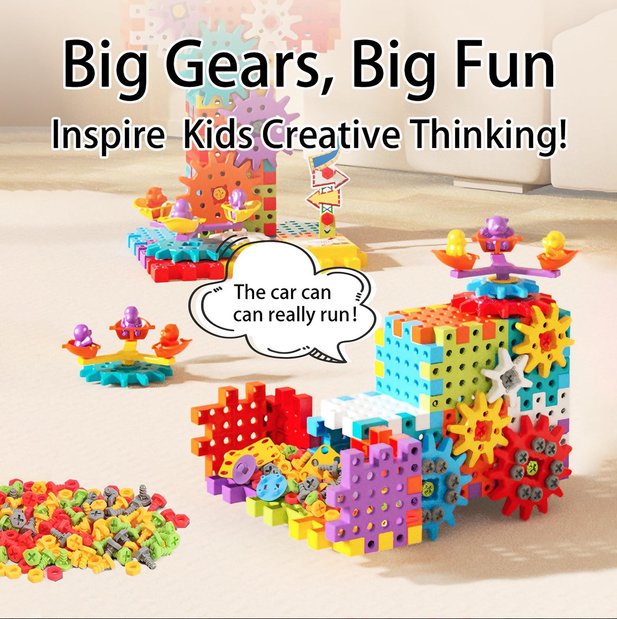 234-Piece Motorized STEM Building Set with Power Drill