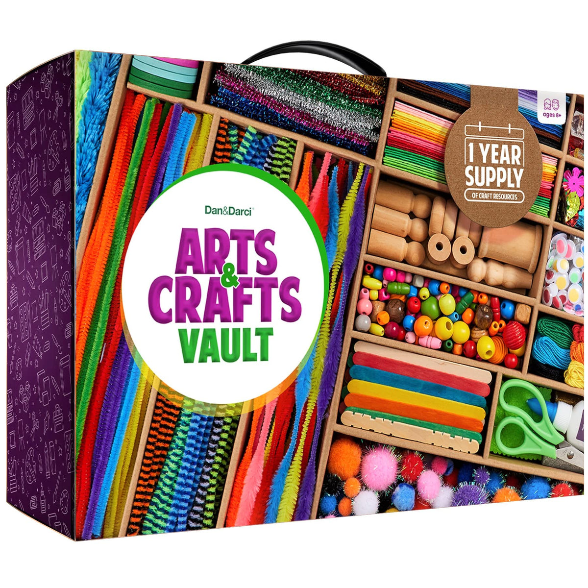 Dan&Darci Arts & Crafts Vault Kit for Kids Ages 4–12