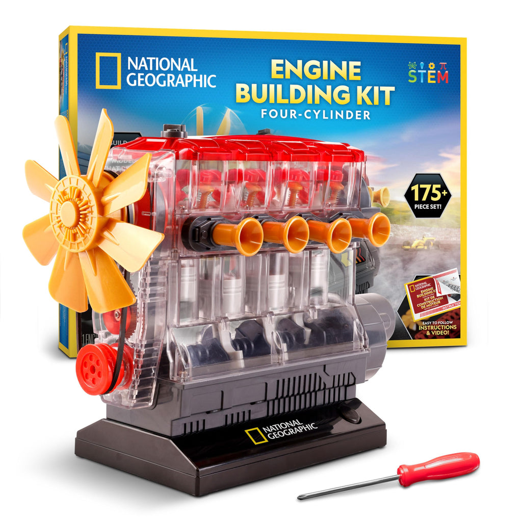 National Geographic 4-Cylinder Engine Model Building Kit