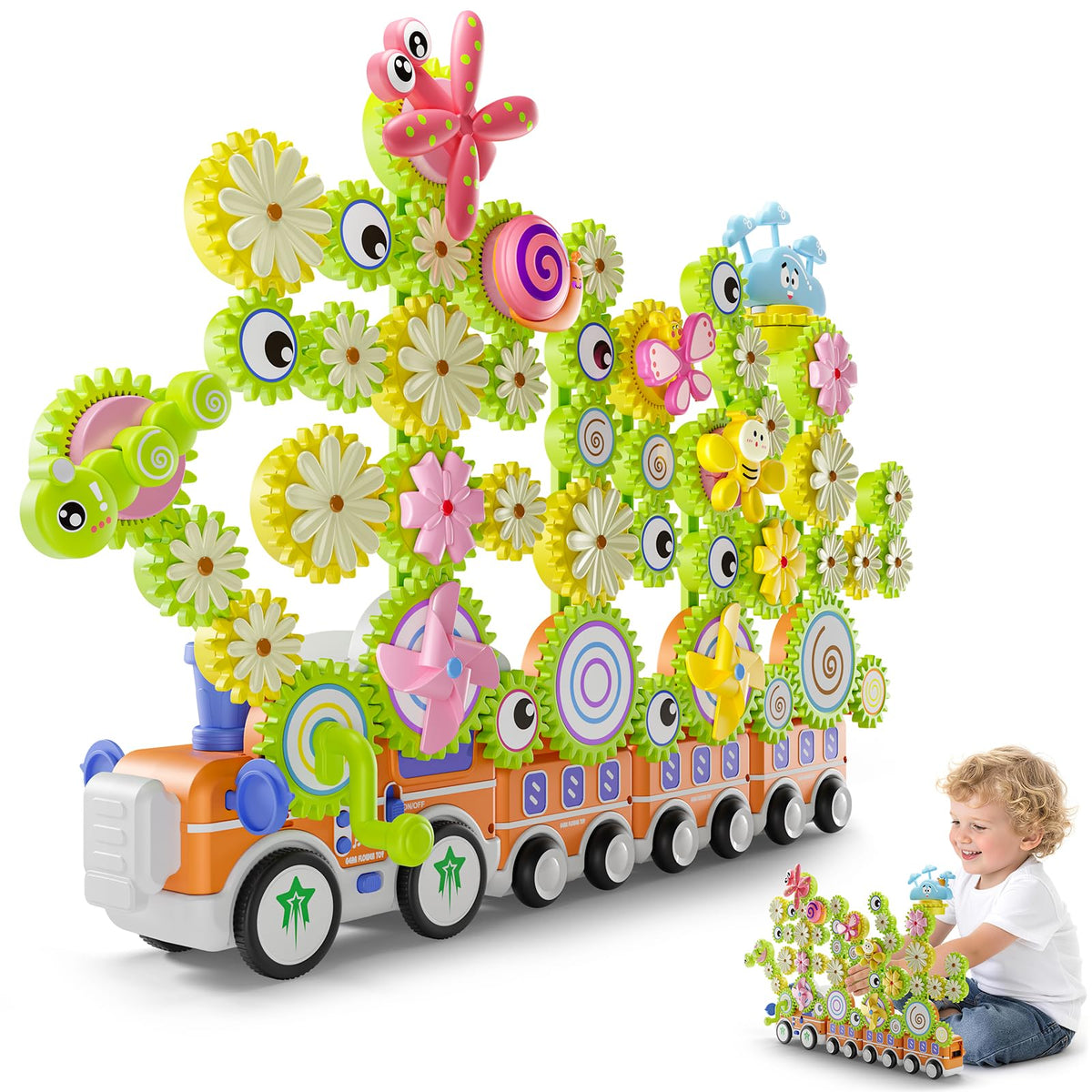 STEM Gears Construction Set with Lights, Music & Dual Modes