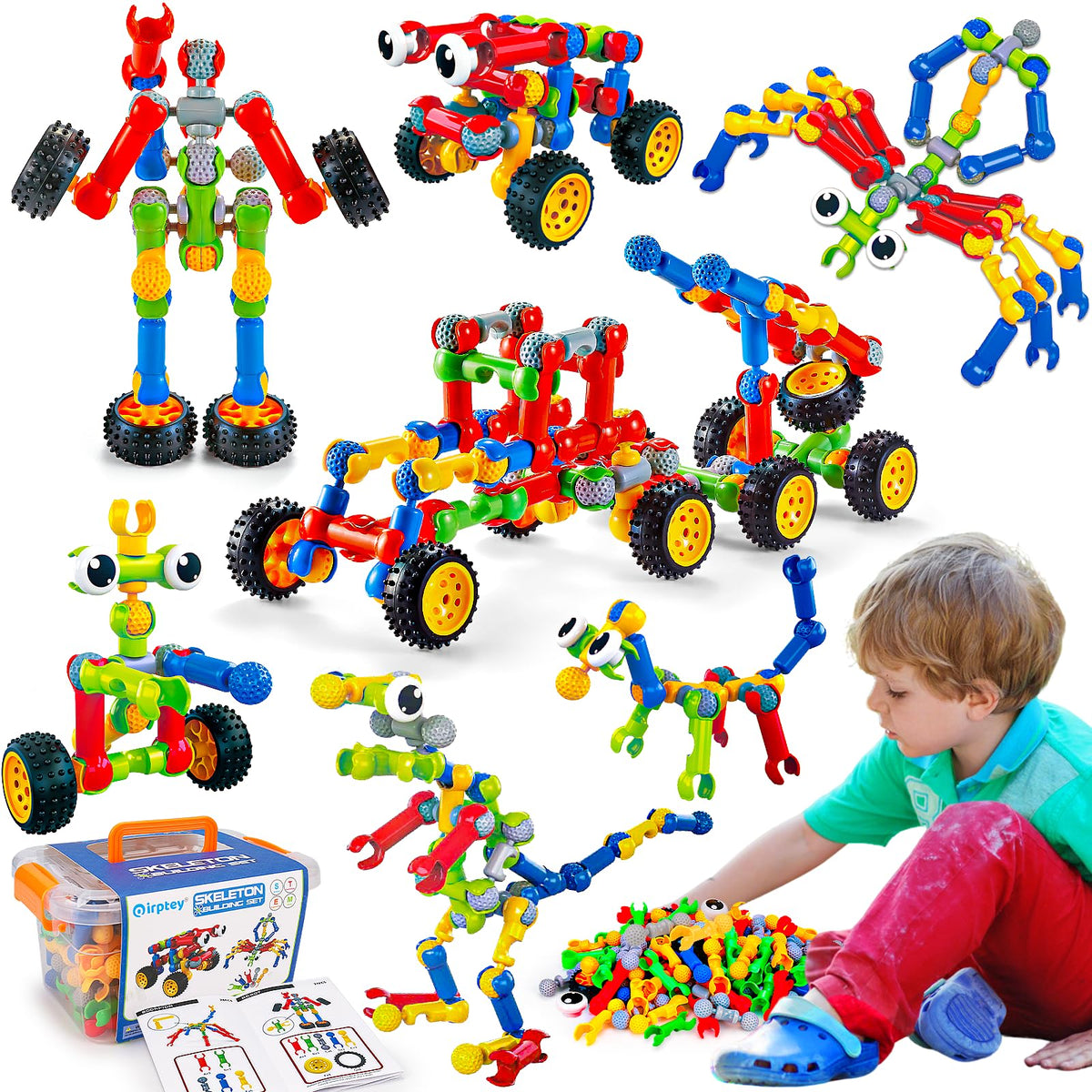 STEM Building Set for Kids Ages 3–8+ Creative Construction