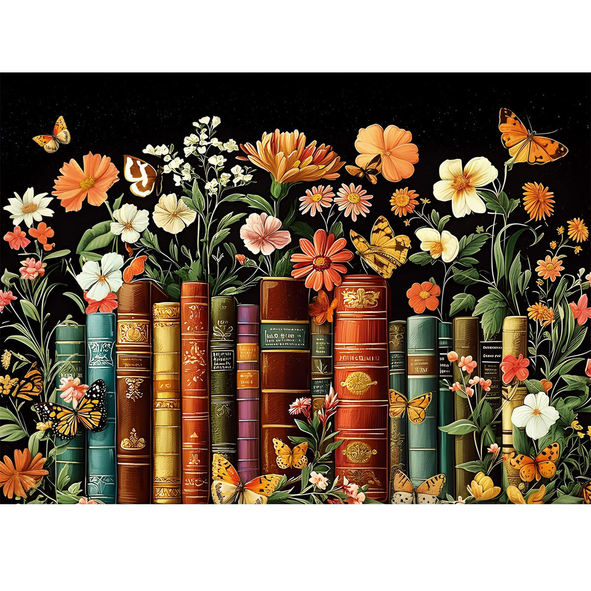 500-Piece Vintage Wildflowers Jigsaw Puzzle for Adults