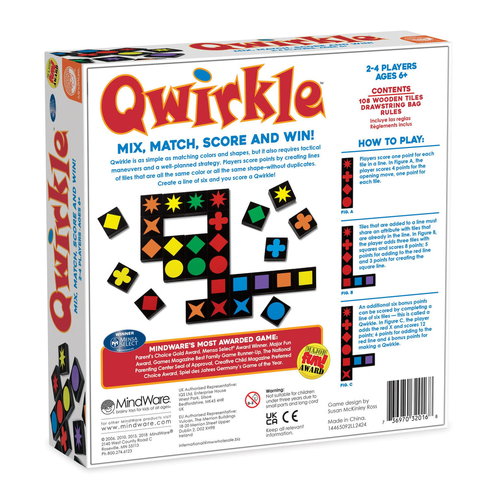 MindWare Qwirkle Strategy Board Game for Family Play