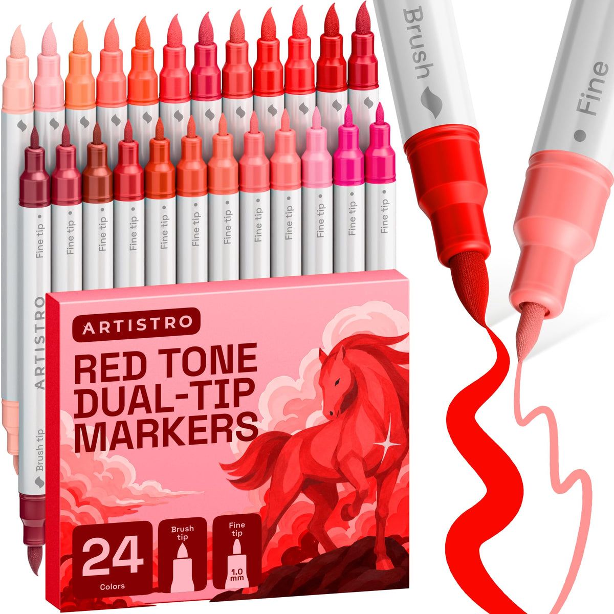 ARTISTRO Dual-Tip Acrylic Paint Markers for Drawing