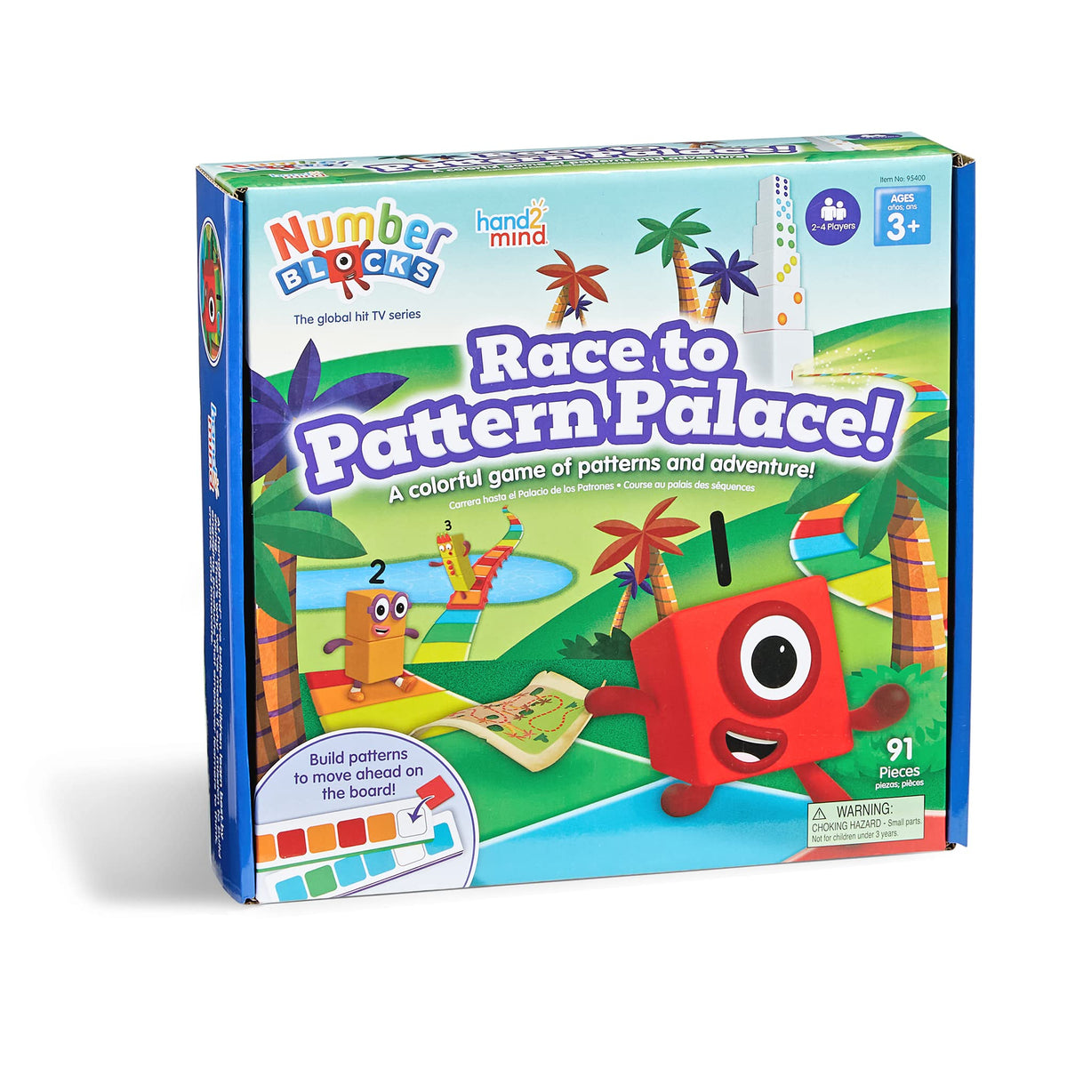 hand2mind Numberblocks Race to Pattern Palace Board Game