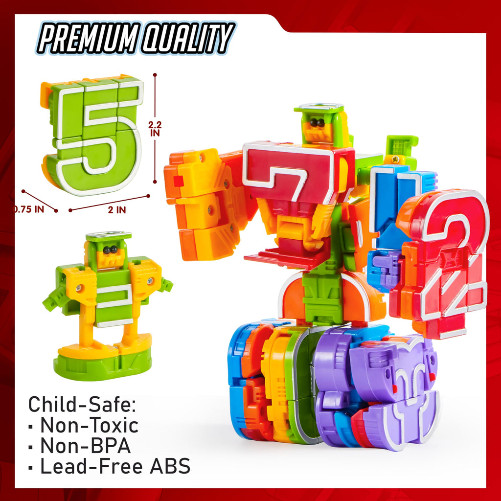 JOYIN 10-Piece Number Robots Learning Set for Kids Ages 3–6