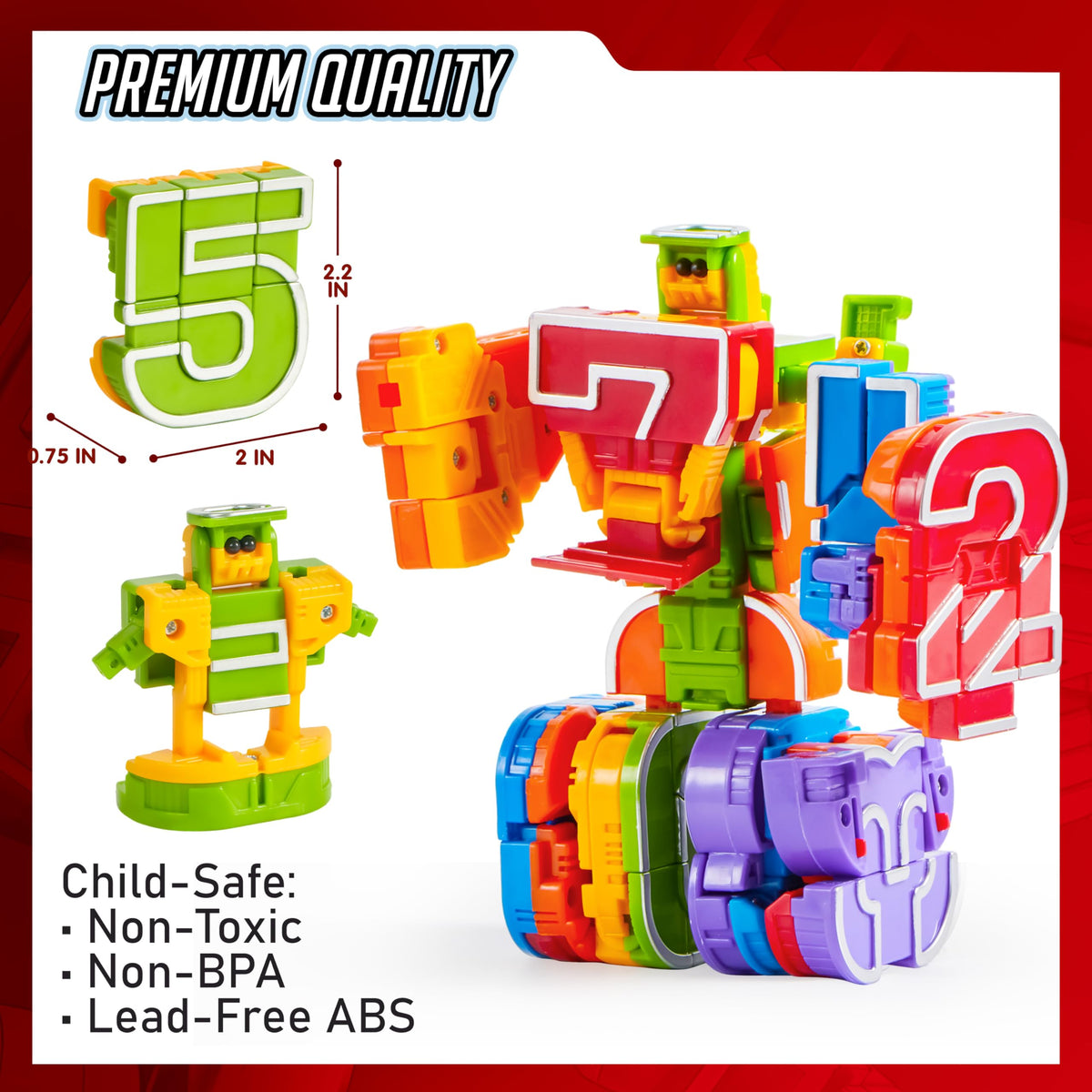 JOYIN 10-Piece Number Robots Learning Set for Kids Ages 3–6