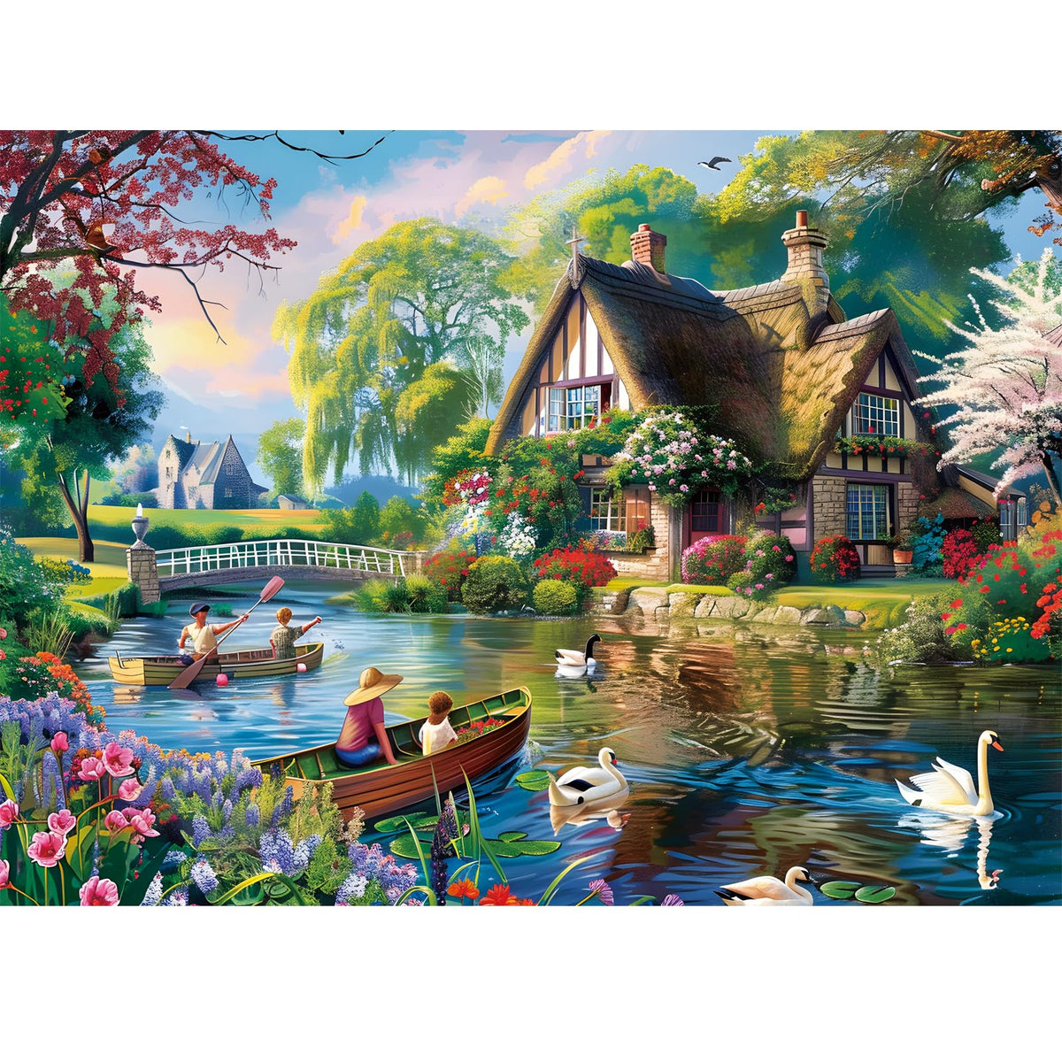 500-Piece Vintage Wildflowers Jigsaw Puzzle for Adults
