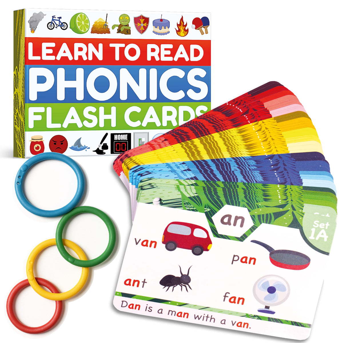 The Bambino Tree Phonics Flash Cards – 20-Stage Reading Set