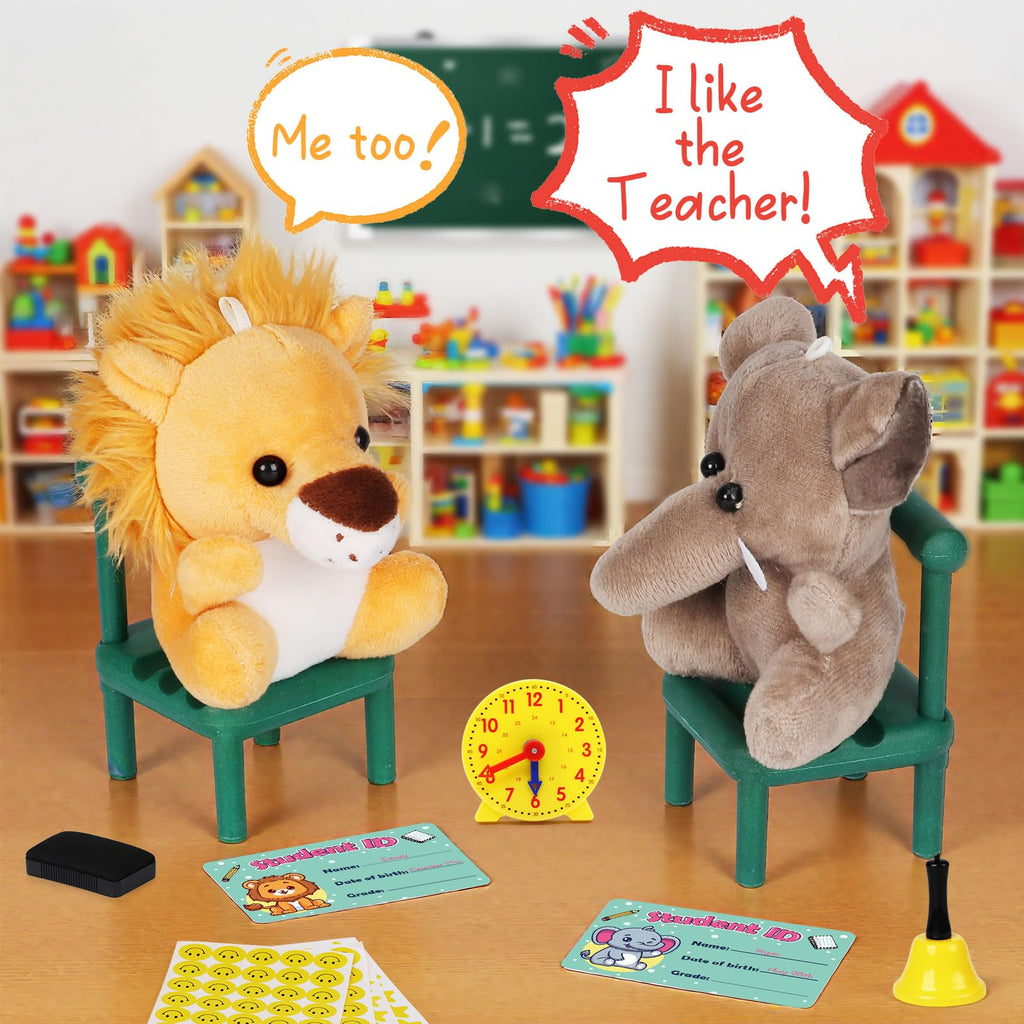 Kids Teacher Pretend Play Set with Dolls for Ages 6+