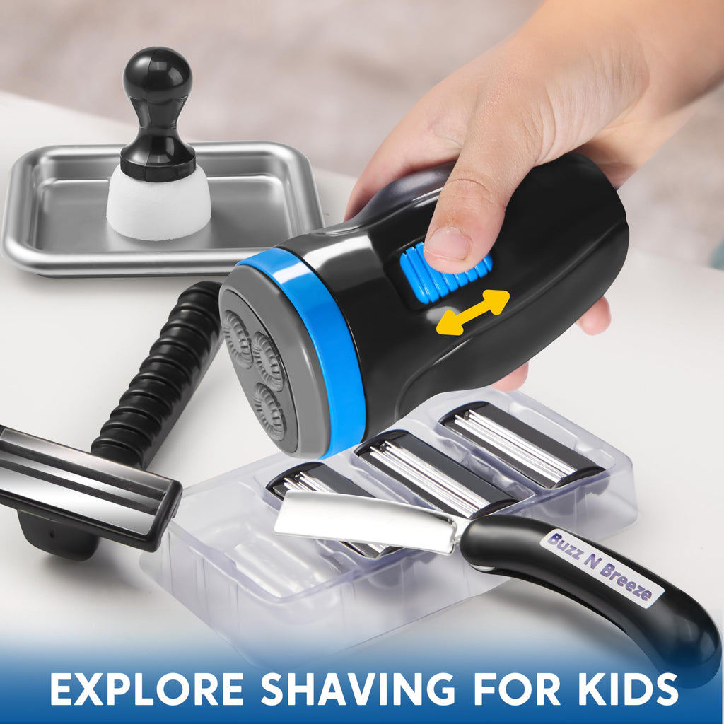 23-Piece Kids Barber Shop Pretend Play Set with Storage Box