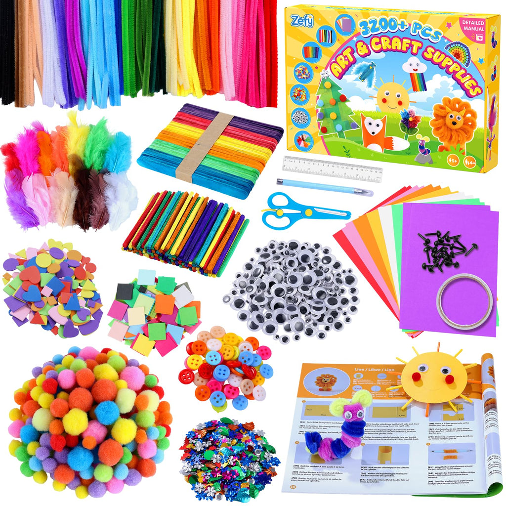 All-in-One Arts & Crafts Supply Kit for Kids Ages 4–12