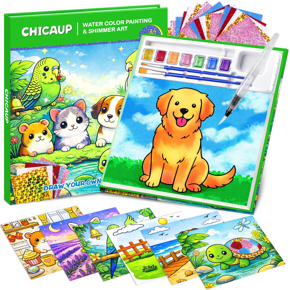 Mess-Free Paint-with-Water Mask Coloring Kit for Kids