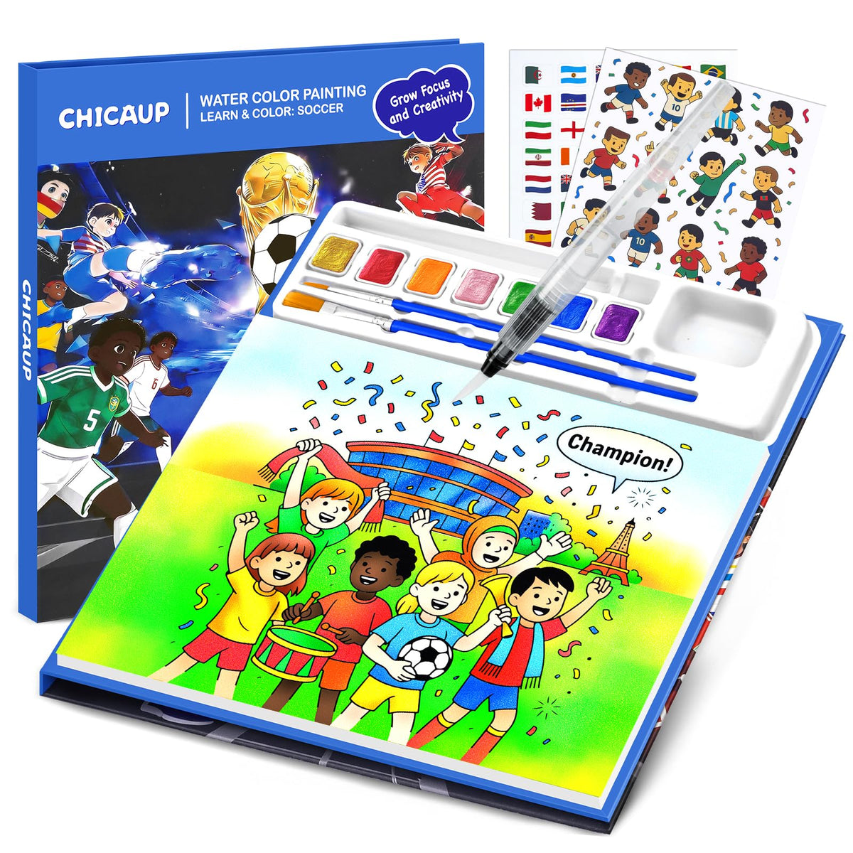 Mess-Free Paint-with-Water Mask Coloring Kit for Kids