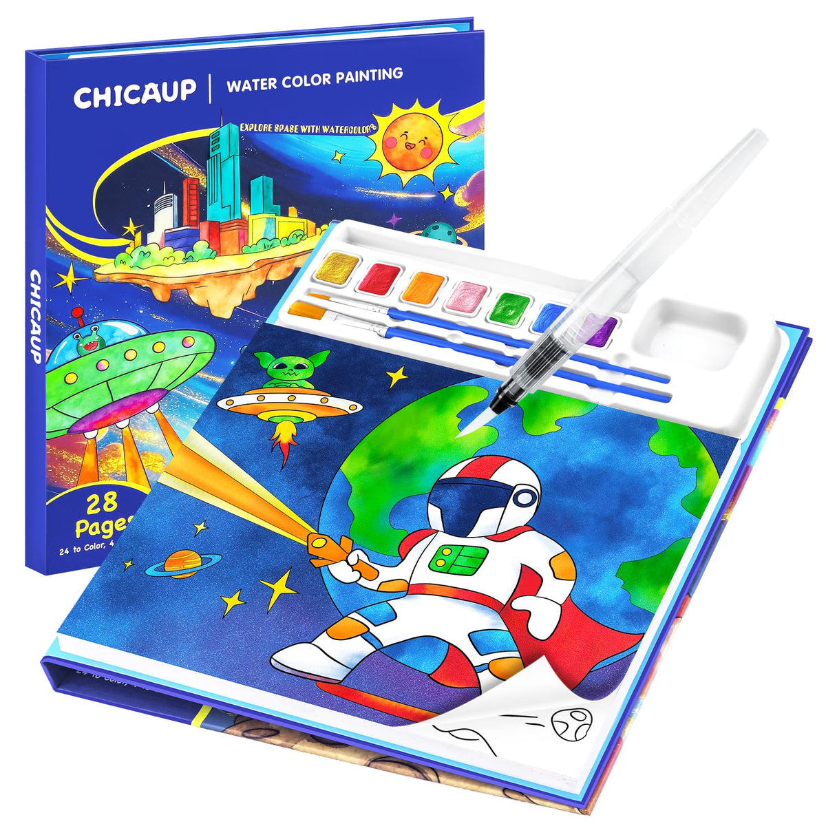 Mess-Free Paint-with-Water Mask Coloring Kit for Kids