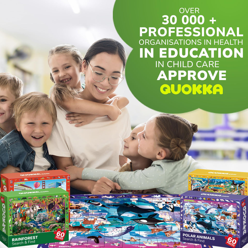 4-Pack 60-Piece Jigsaw Puzzles for Kids Ages 4–8