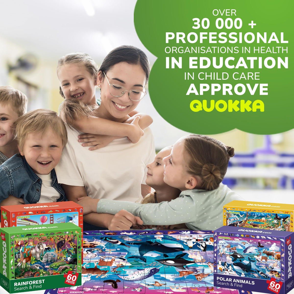 4-Pack 60-Piece Jigsaw Puzzles for Kids Ages 4–8