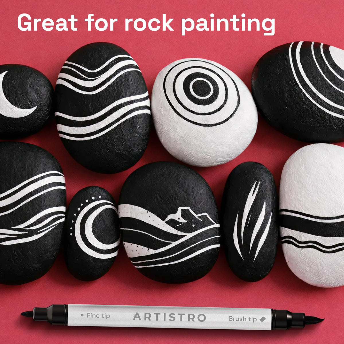 ARTISTRO Dual-Tip Acrylic Paint Markers for Drawing