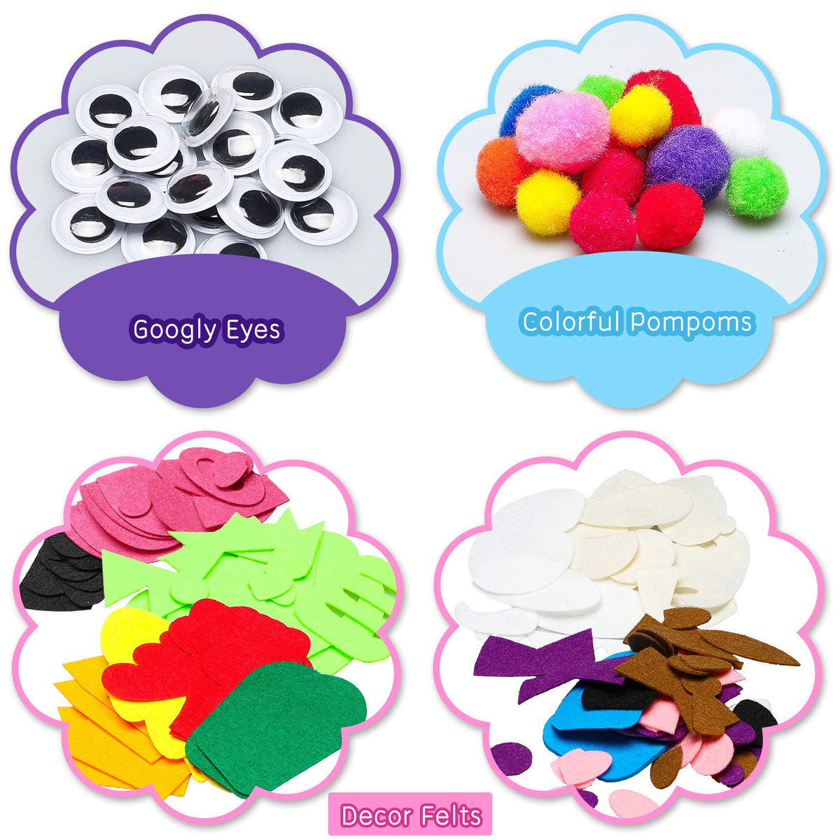 Kids Hand Puppet Making Kit with Felt Sock Puppets