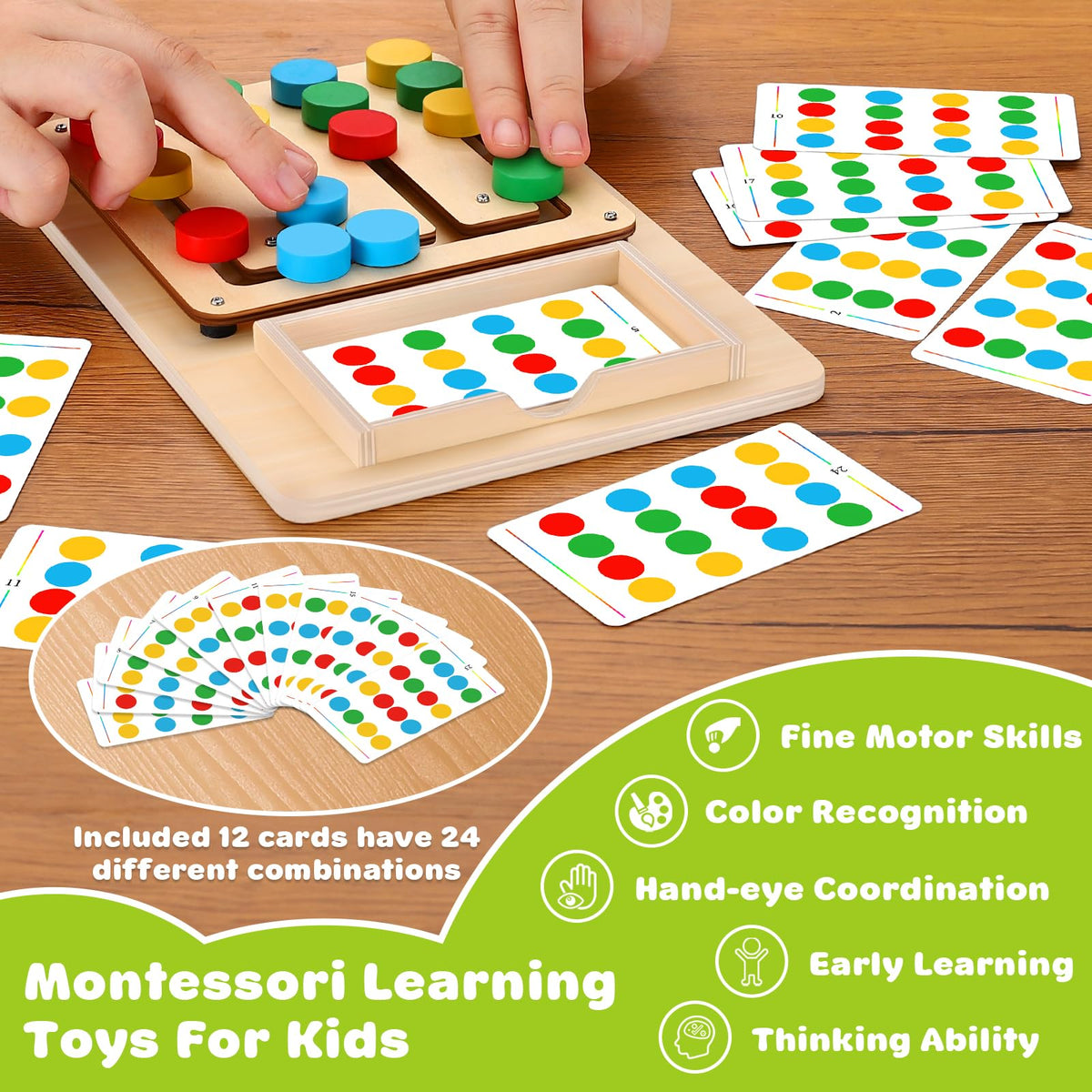 Color Matching Montessori Brain Teaser Puzzle for Ages 3–7