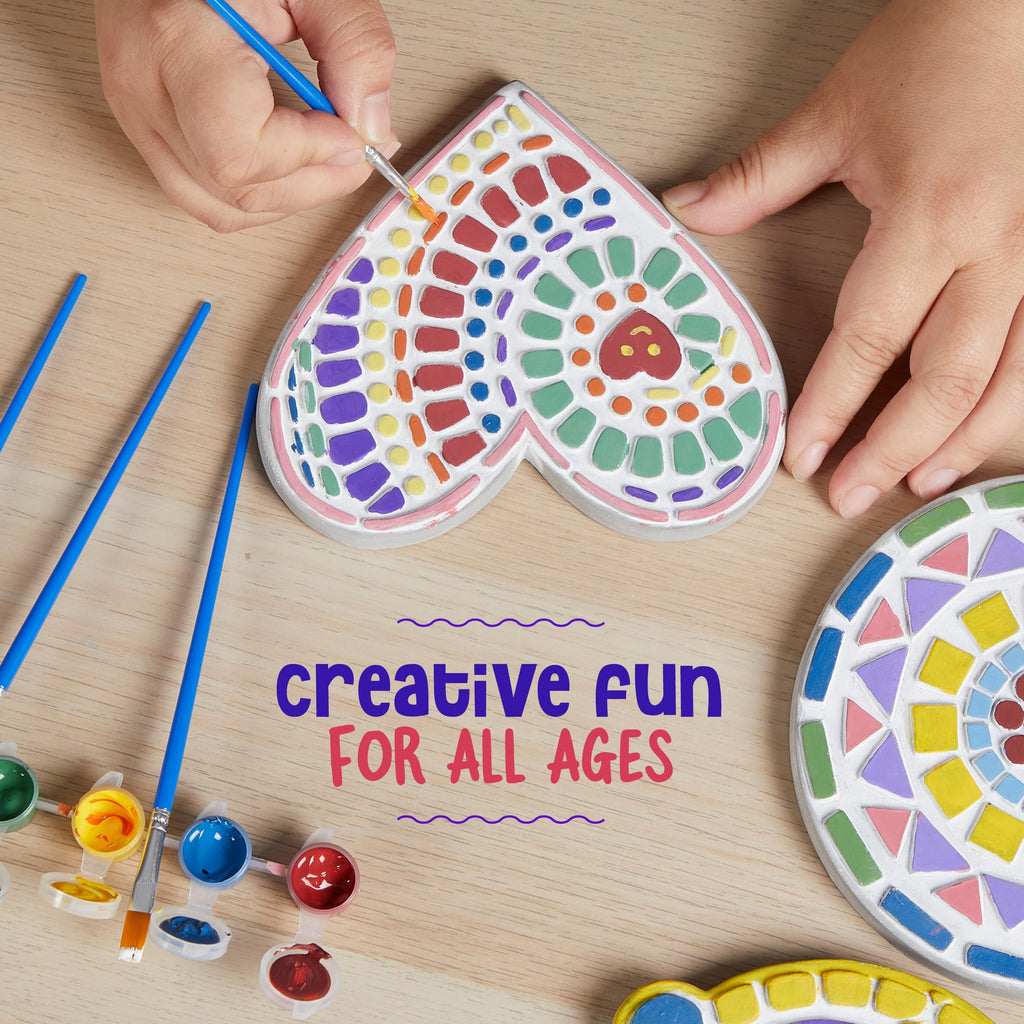 5-Piece Paint Your Own Garden Stepping Stones Kit for Kids