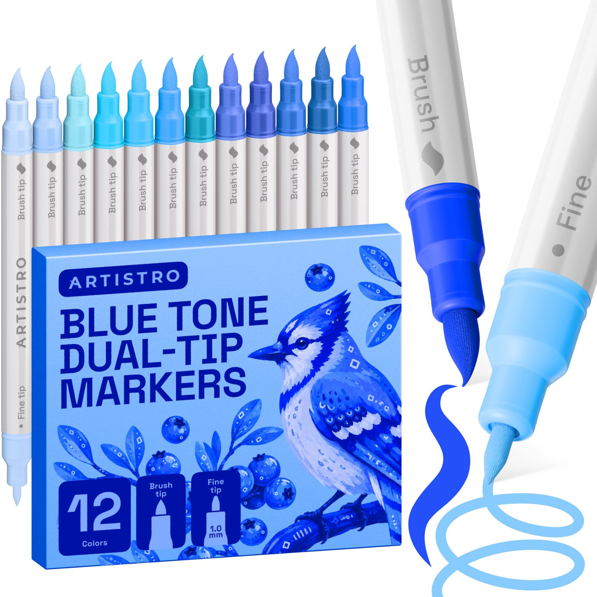 ARTISTRO Dual-Tip Acrylic Paint Markers for Drawing