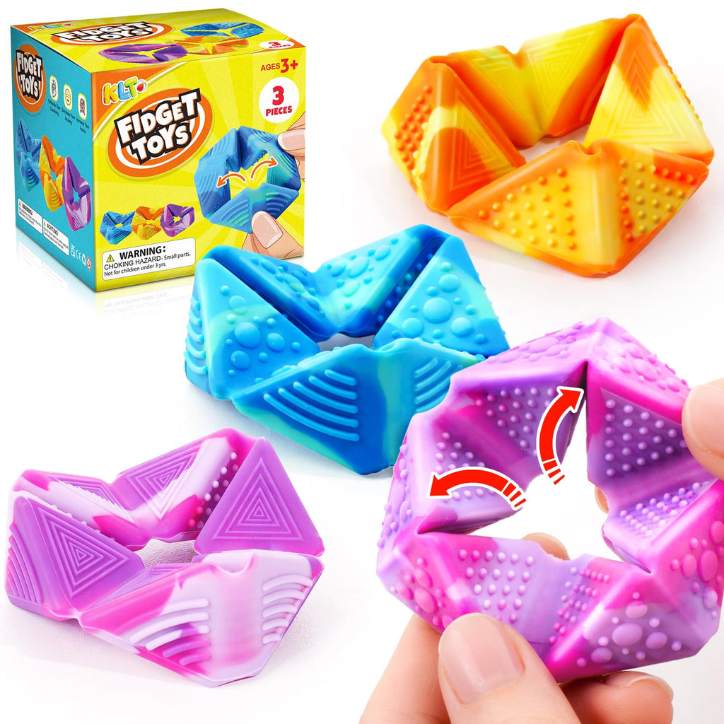 3-Pack Textured Fidget Toys for Kids & Classroom Focus