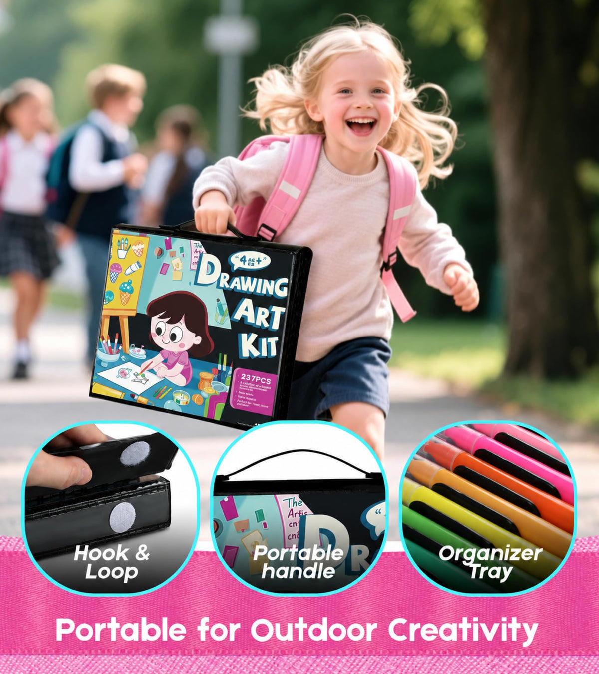 237-Piece Deluxe Art Set with Carrying Case for Kids