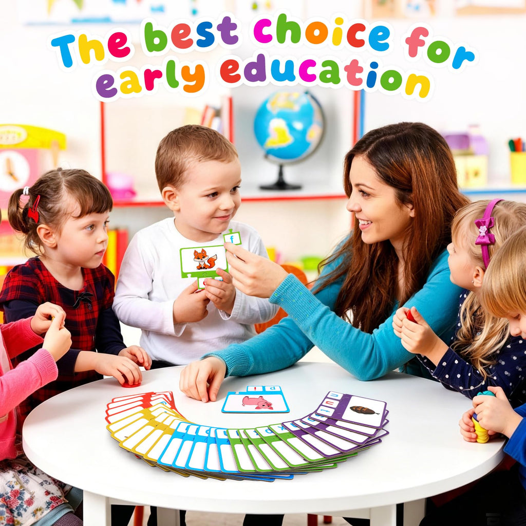 Edumix 25-Piece CVC Word & Phonics Puzzle Set for Kids