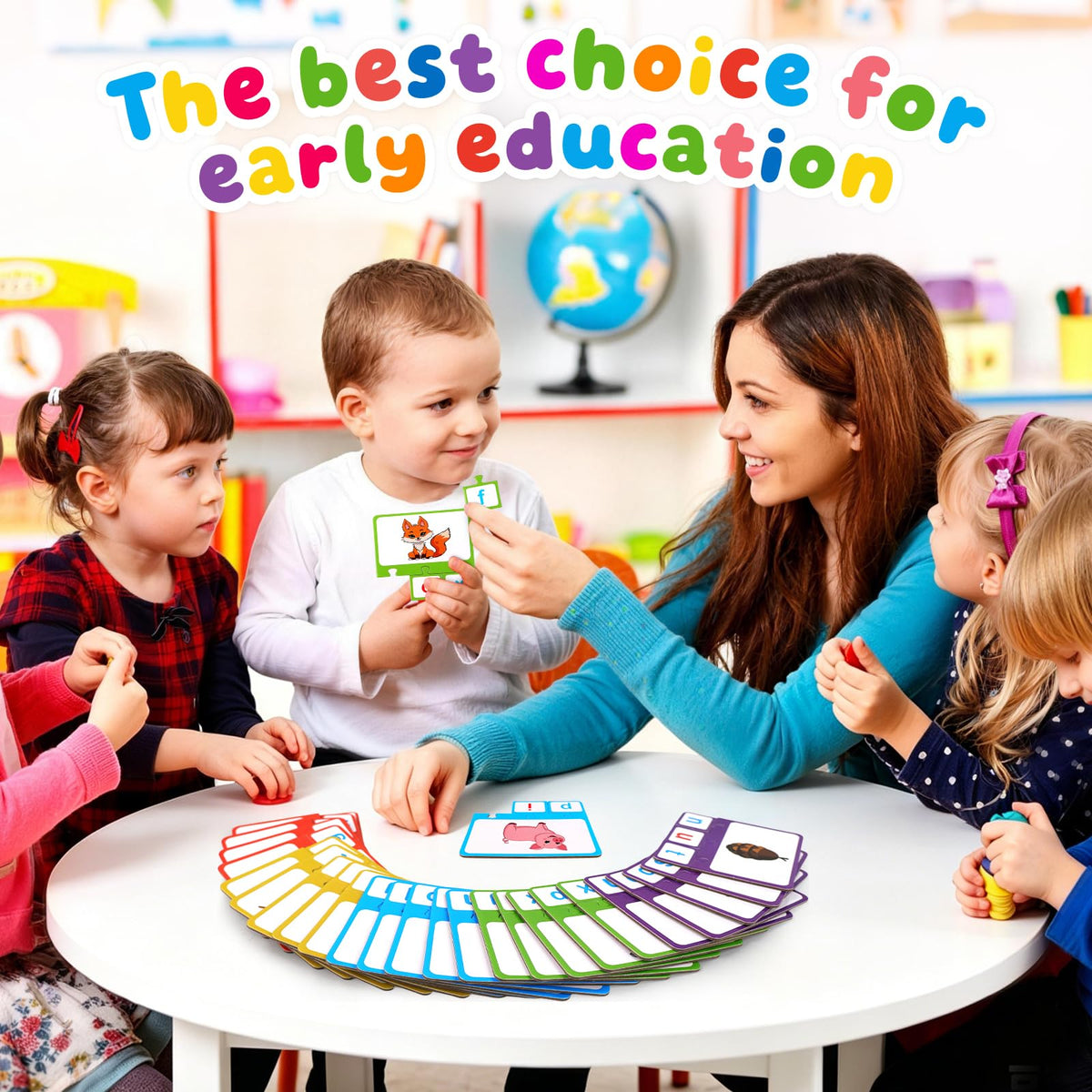 Edumix 25-Piece CVC Word & Phonics Puzzle Set for Kids