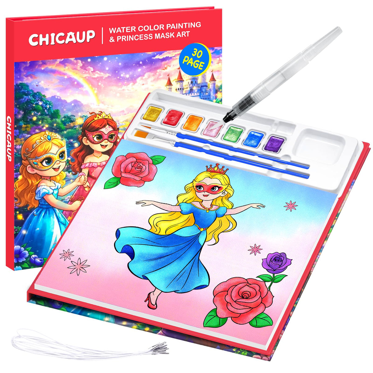 Mess-Free Paint-with-Water Mask Coloring Kit for Kids
