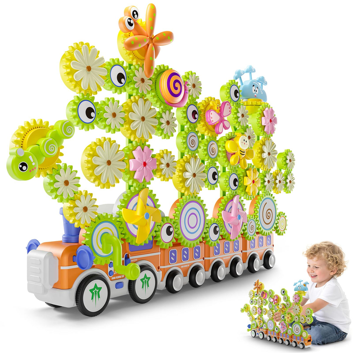 STEM Gears Construction Set with Lights, Music & Dual Modes