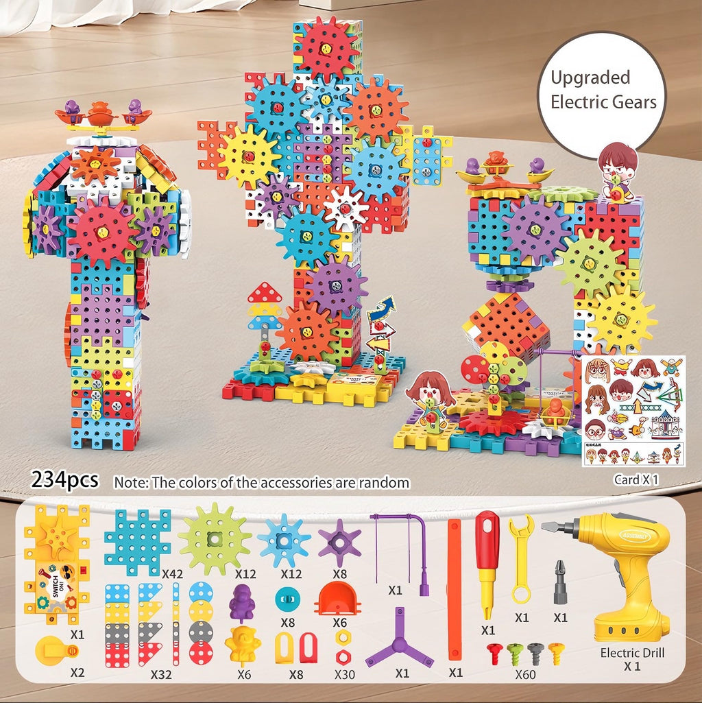 234-Piece Motorized STEM Building Set with Power Drill